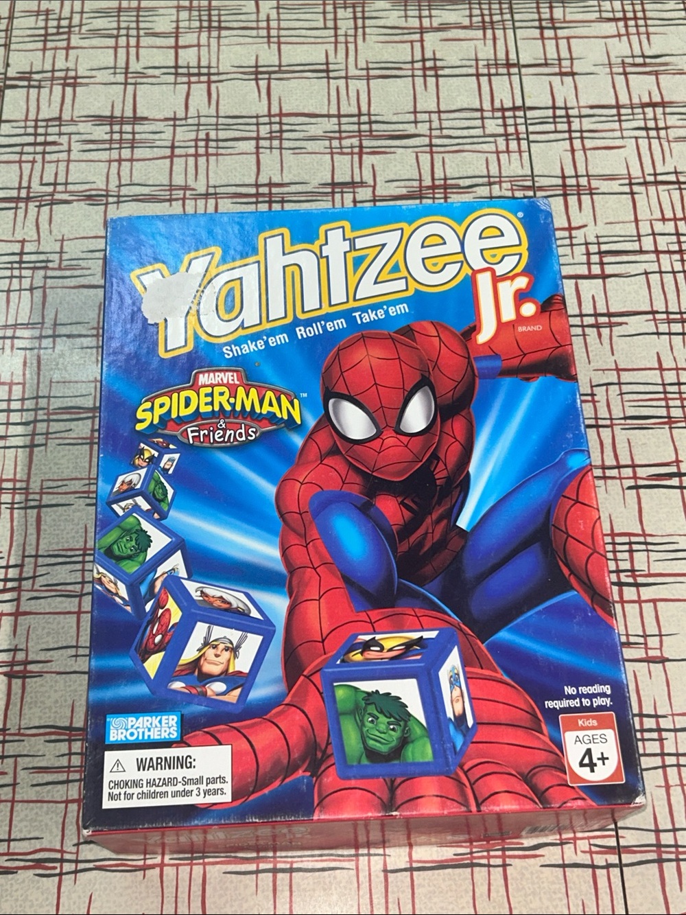 Yahtzee Jr. Marvel Spider-Man & Friends, Parker Brothers, 2006, *Complete*